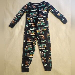 3/$15 Disney Kids' Black Pajama Set with Cartoon Print
